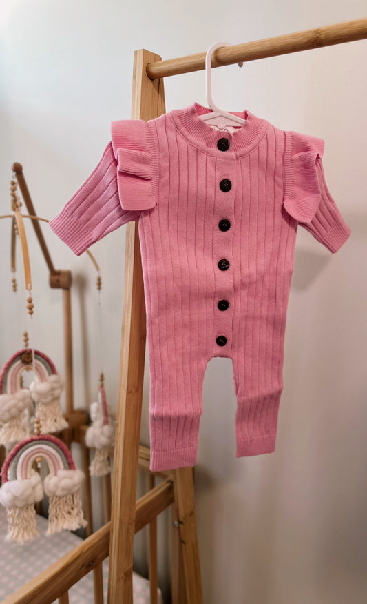 Frill Romper - Pink Orchid