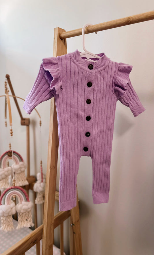 Frill Romper - Lavender